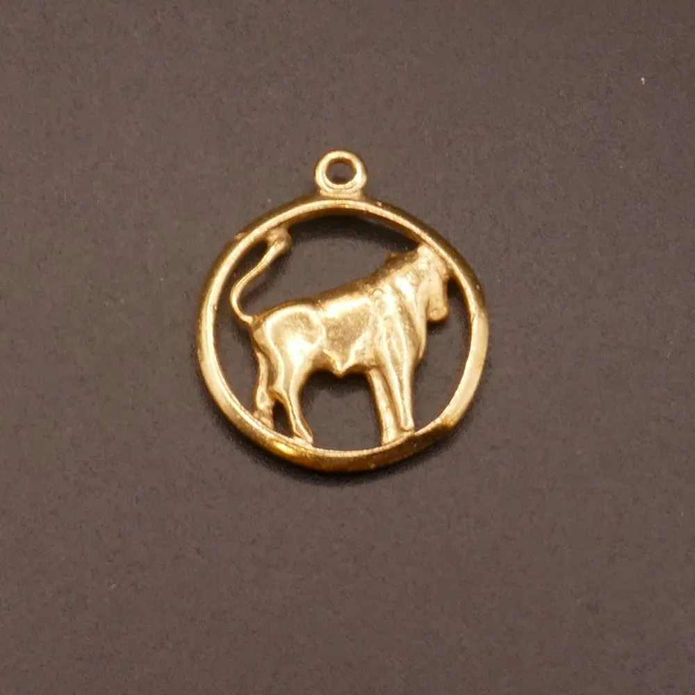 Vintage stjernetegns-vedhæng "Tyren" i guld