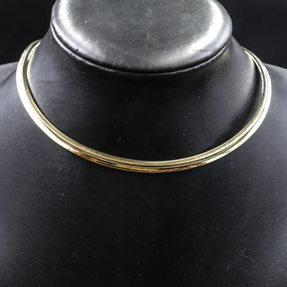 Vintage hals-krave i forgyldt sterling sølv fra Andreas Mikkelsen