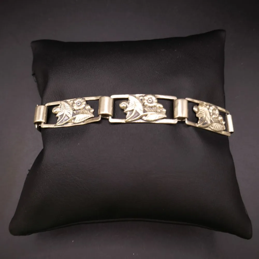 Antik skønvirke sølv-lænke 830 stemplet