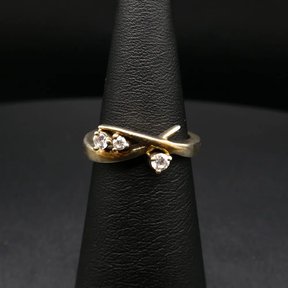 Vintage designer sølvring med klare sten fra guldsmed Bo G.