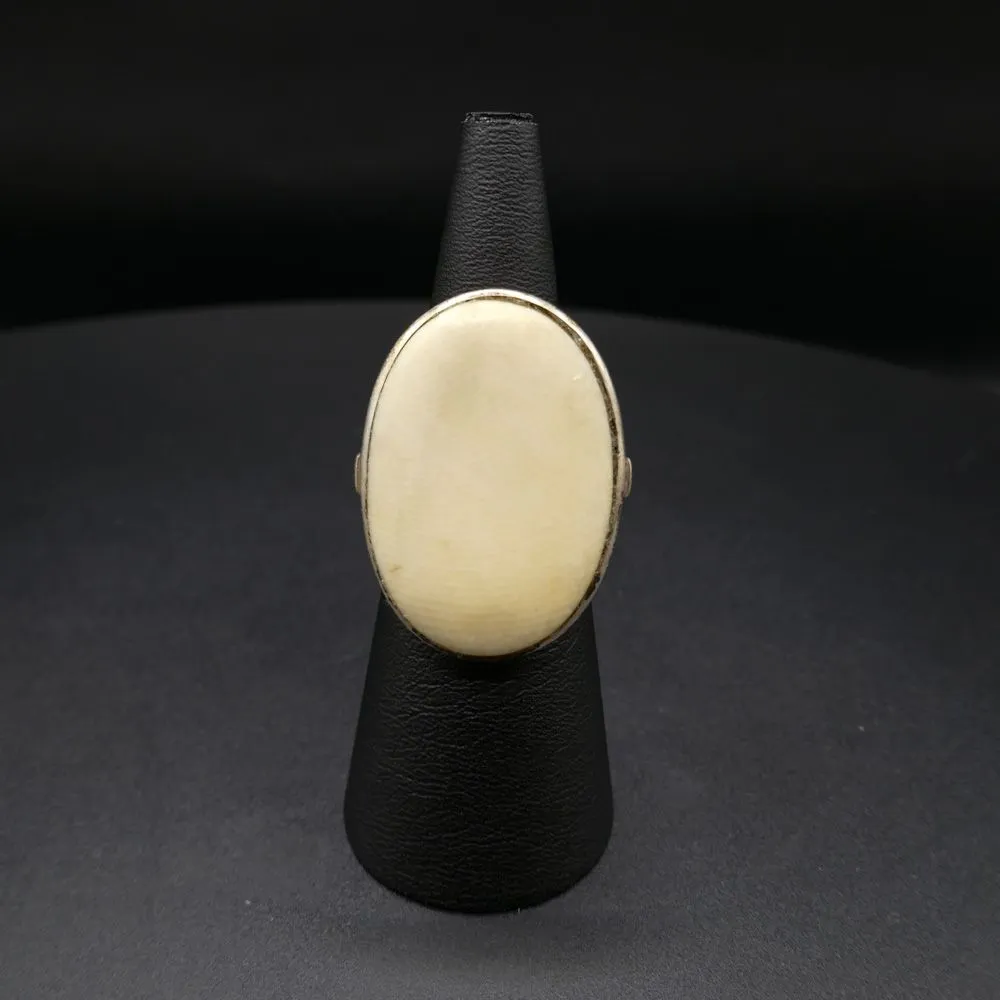 Vintage kæmpering i sterling sølv og ben fra Pandora