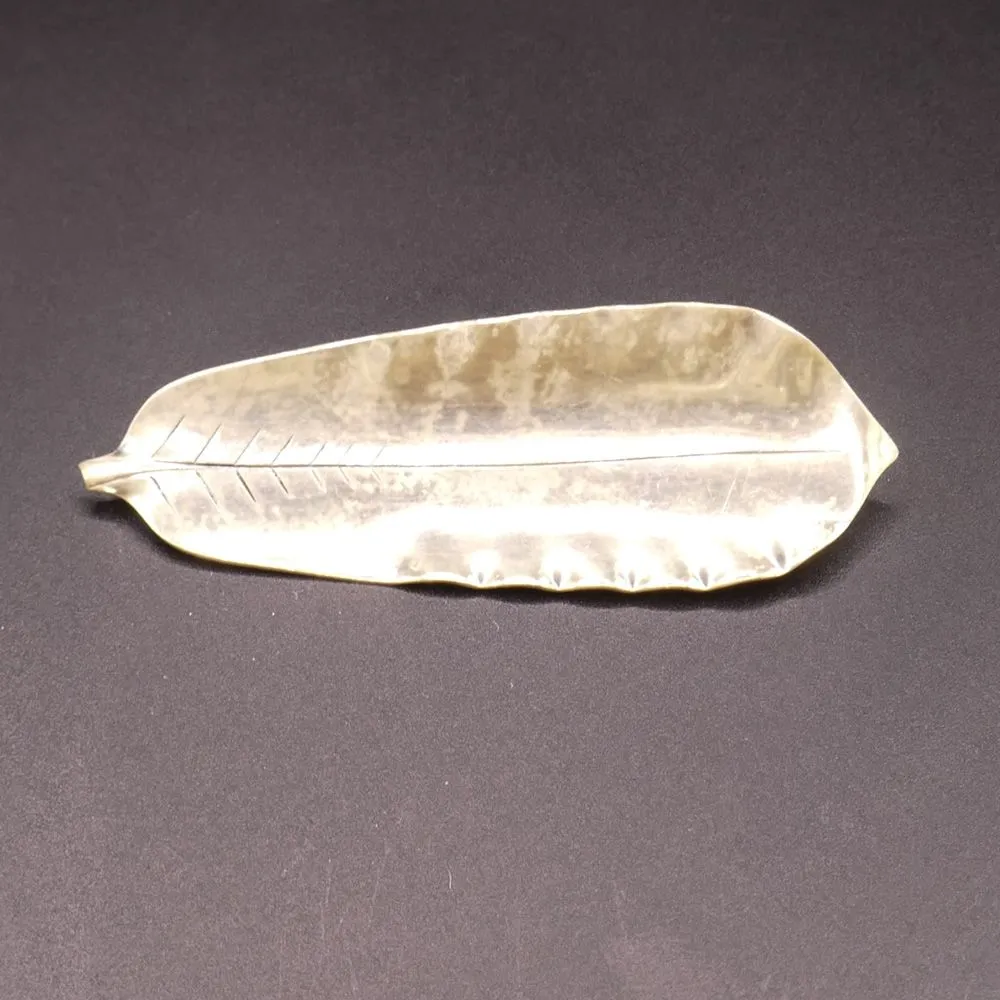 Vintage stor bladbroche fra Viggo Wollny/Jammik