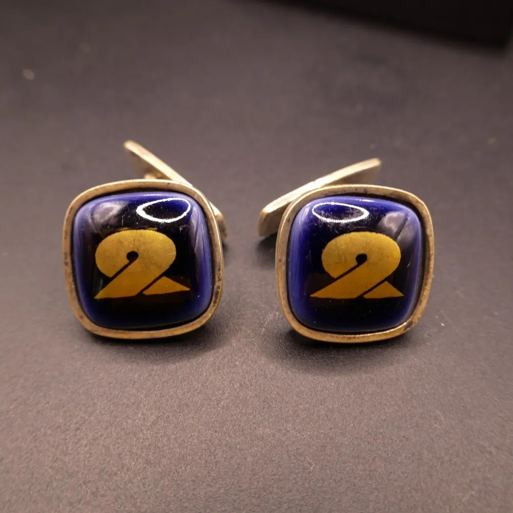 Vintage herre manchetter i sølv fra Georg Jensen/Royal Cph.