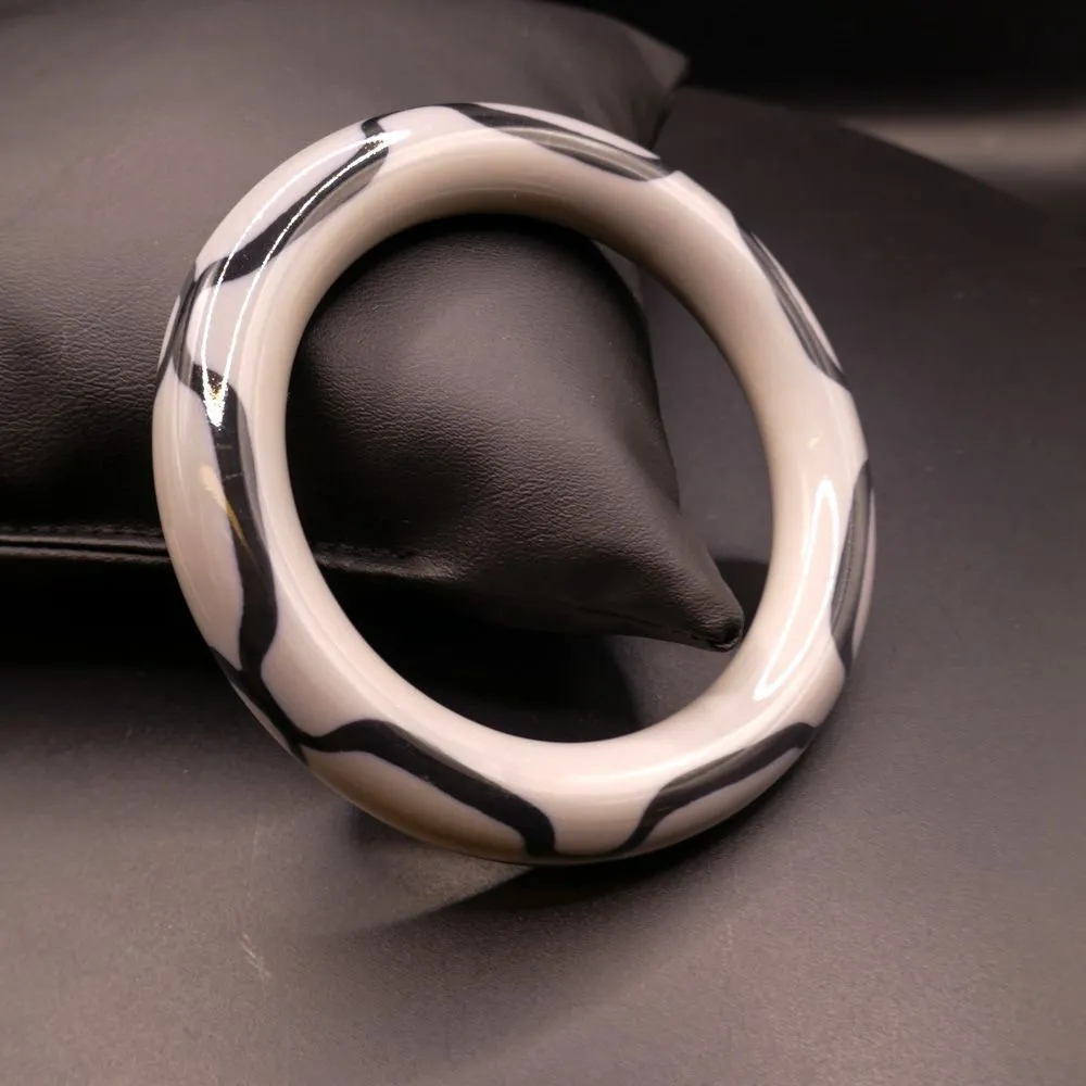 Vintage armring fra Royal Copenhagen i gråt/sort porcelæn