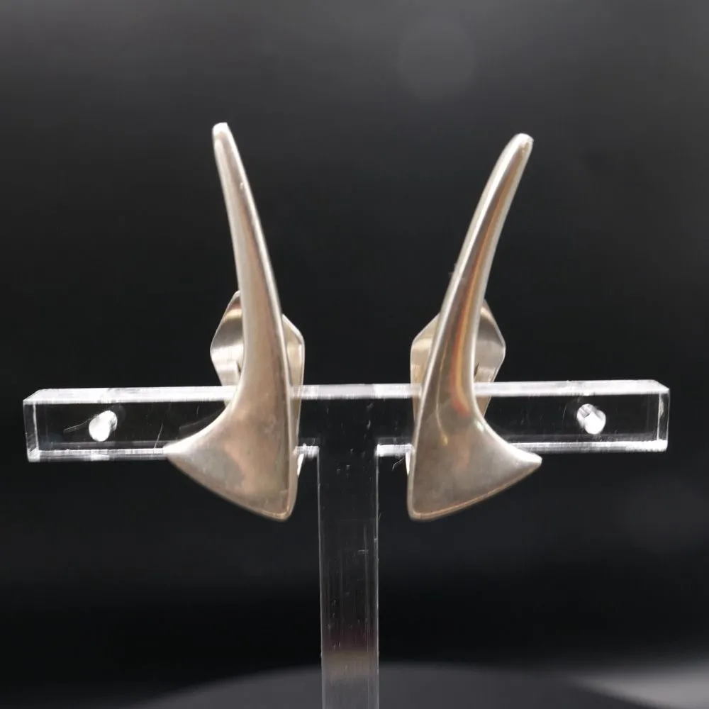 Store sølv øreclips fra guldsmed Poul Warmind