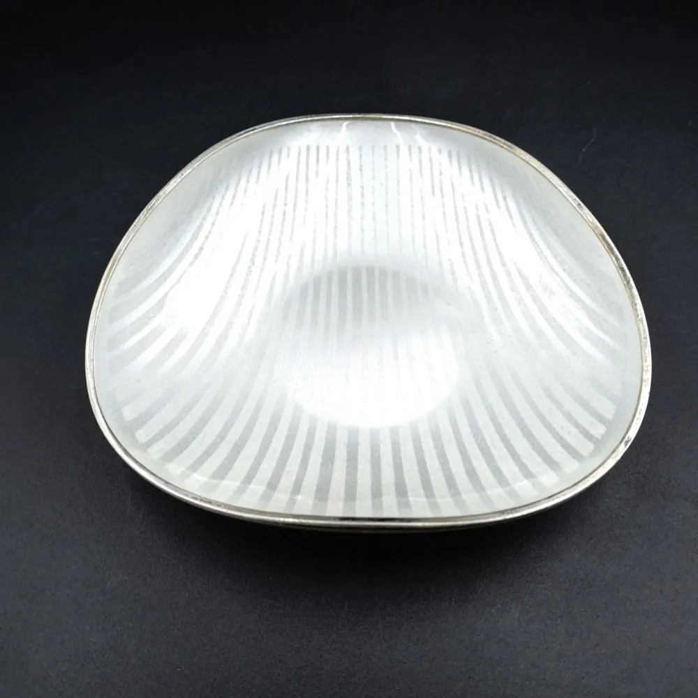 Sølvskål med hvid emalje fra A. Michelsen