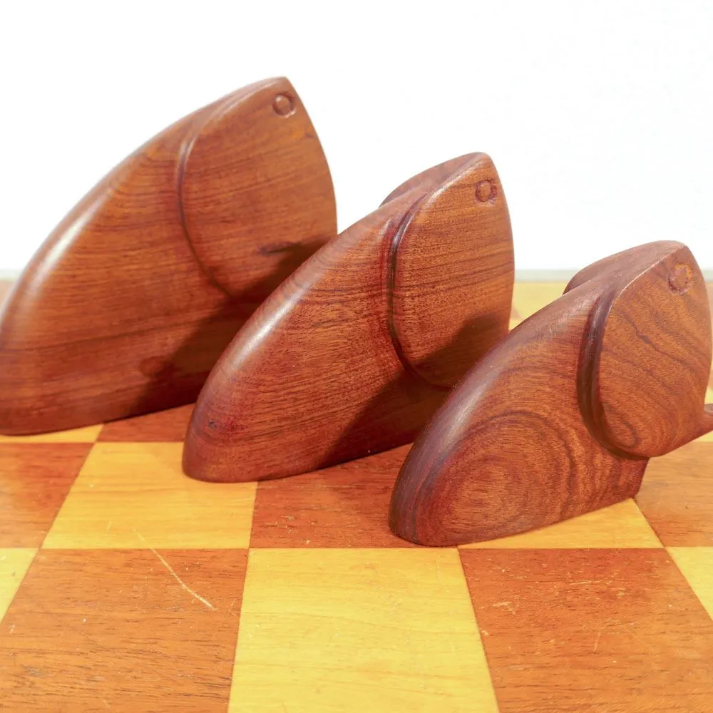 Vintage serie på tre, designer teak-elefanter