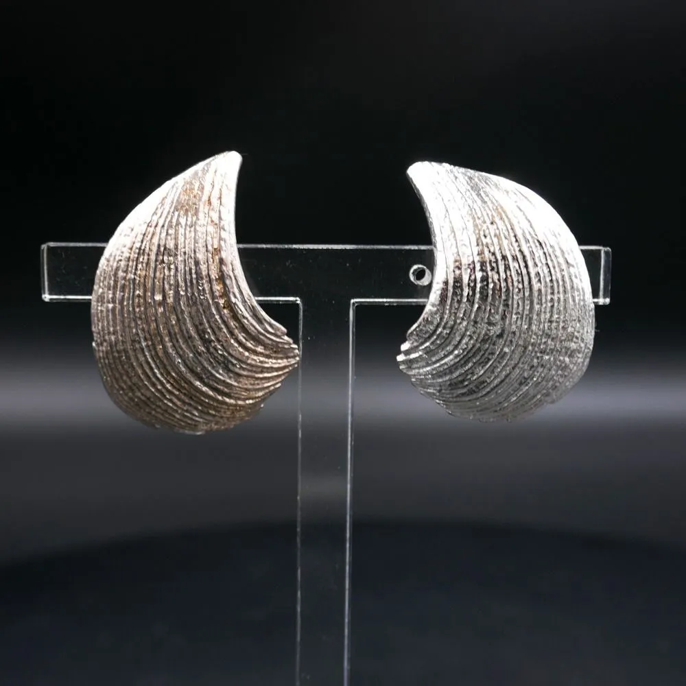 Store kraftige sølv øreclips fra Flora Danica 