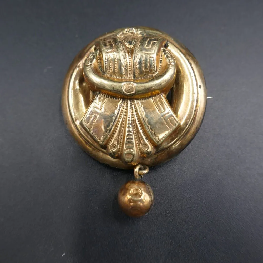 Antik forgyldt broche