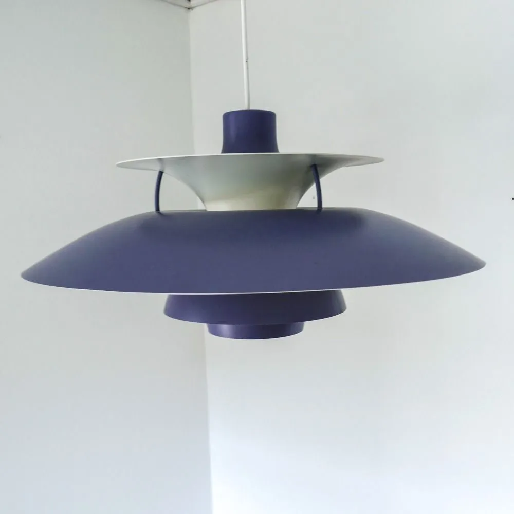 Original vintage PH 5 lampe i den lilla-blå nuance