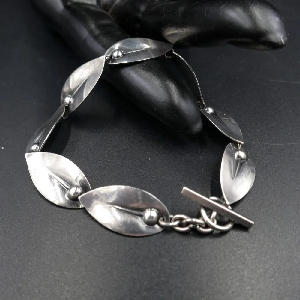 Vintage armlænke med blad-led fra N.E. From