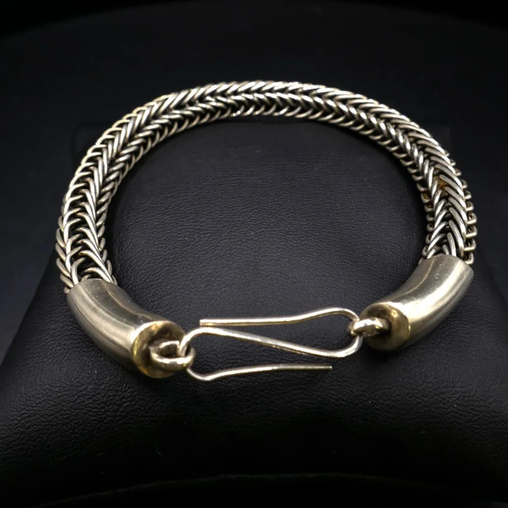 Vintage håndlavet sølv armbånd antageligt svendestykke fra Cohr