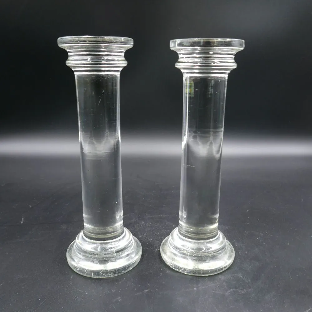 Sæt smukke vintage hattestandere af klart glas