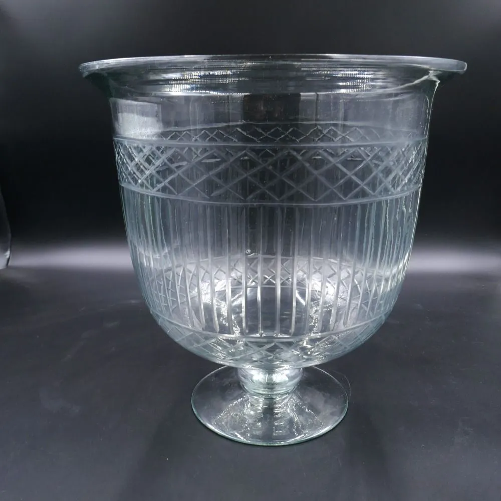 Stor vintage krukke/vase af krystal glas